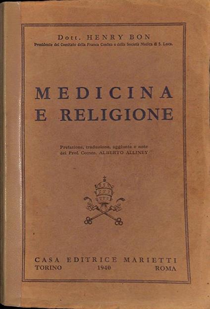 Medicina e religione - Henri Bon - copertina