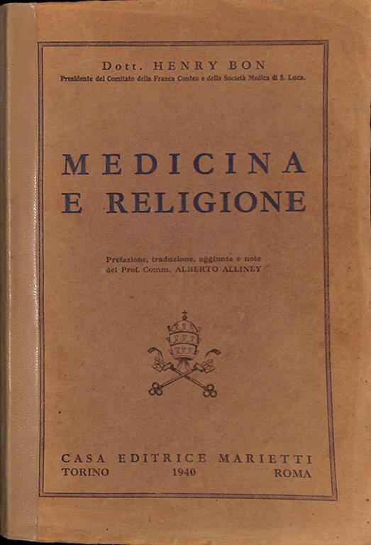 Medicina e religione - Henri Bon - copertina