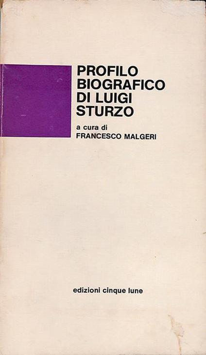 Profilo biografico di Luigi Sturzo - copertina
