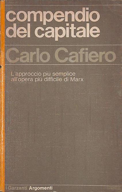 Compendio del capitale - Carlo Cafiero - copertina