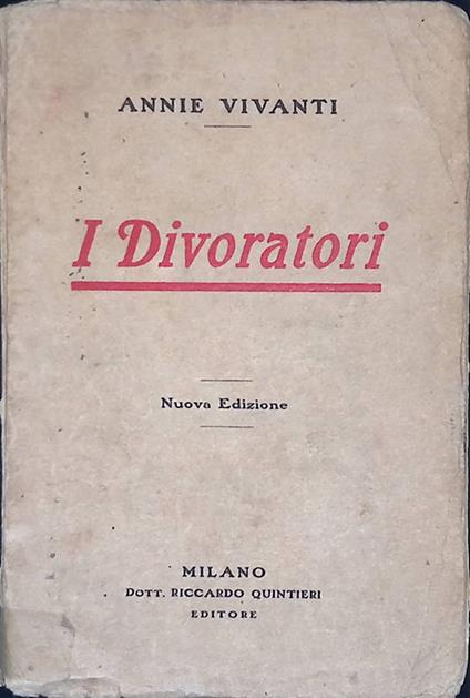 I divoratori - Annie Vivanti - copertina