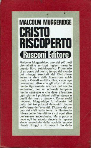 Cristo Riscoperto - Malcolm Muggeridge - copertina