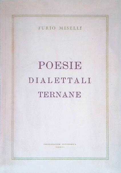 Poesie dialettali ternane - copertina