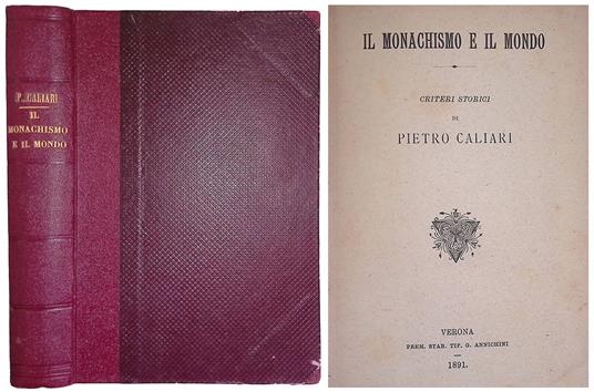 Il monachismo e il mondo - Pietro Caliari - copertina