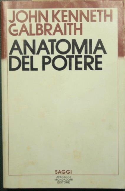 Anatomia del potere - John Kenneth Galbraith - copertina