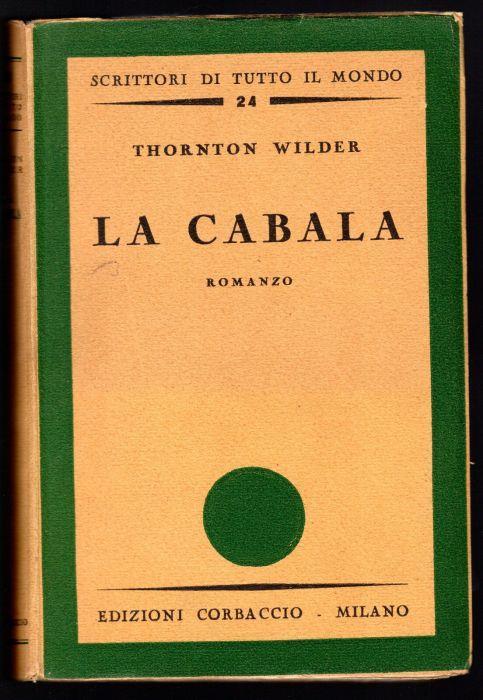 La Cabala - Thornton Wilder - copertina