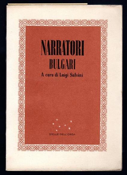 Narratori Bulgari - copertina