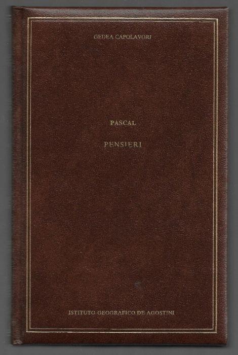 Pensieri - Blaise Pascal - copertina