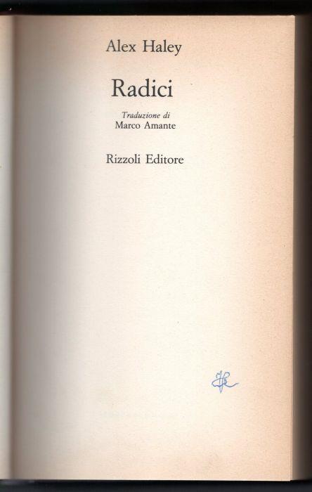 Radici - Alex Haley - copertina