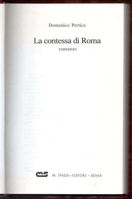 La contessa di Roma - Domenico Pertica - copertina