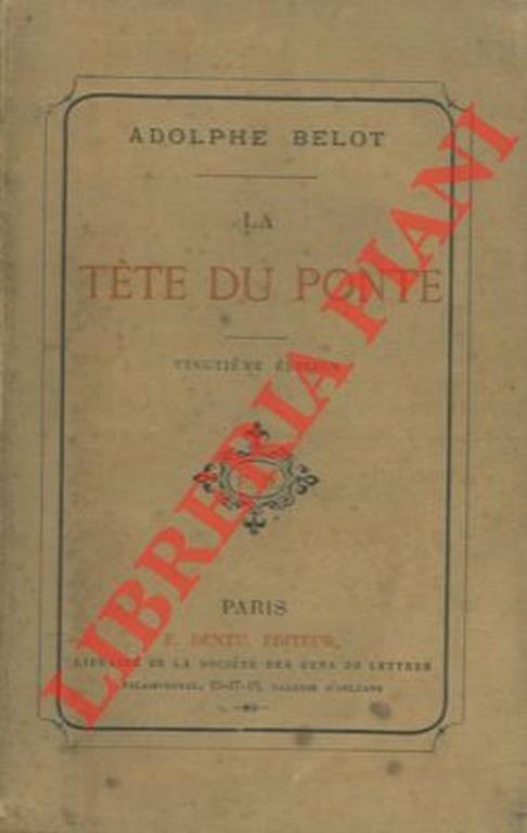 La tête du ponte - Adolphe Belot - copertina