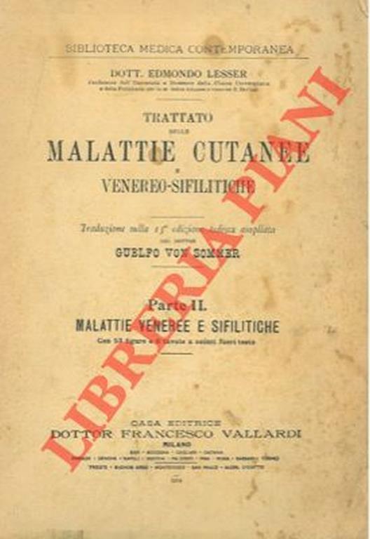 Malattie veneree e sifilitiche - Edmund Lesser - copertina
