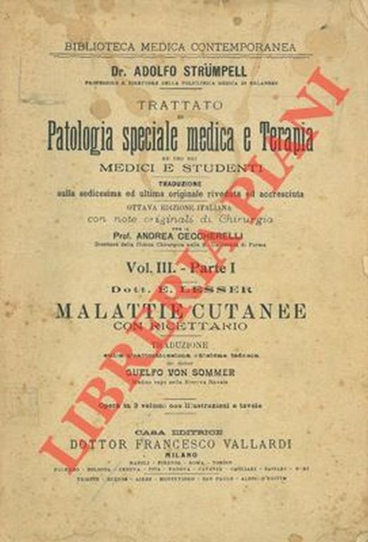 Malattie cutanee con ricettario - Edmund Lesser - copertina