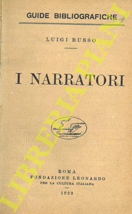 I narratori - Luigi Russo - copertina