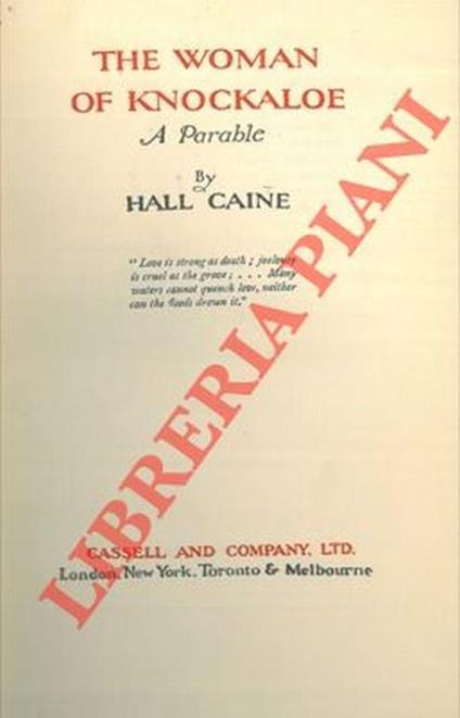 The woman of knowledge. A parable - Hall Caine - copertina