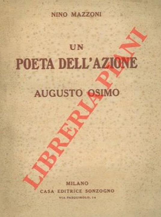 Un poeta dell’azione. Augusto Osimo - Nino Mazzoni - copertina