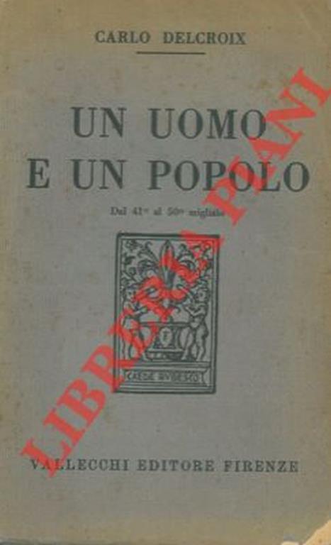 Un uomo e un popolo - Carlo Delcroix - copertina