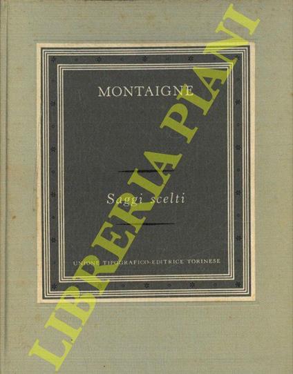 Saggi scelti - Michel de Montaigne - copertina