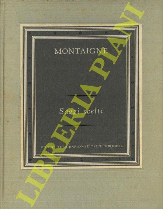 Saggi scelti - Michel de Montaigne - copertina