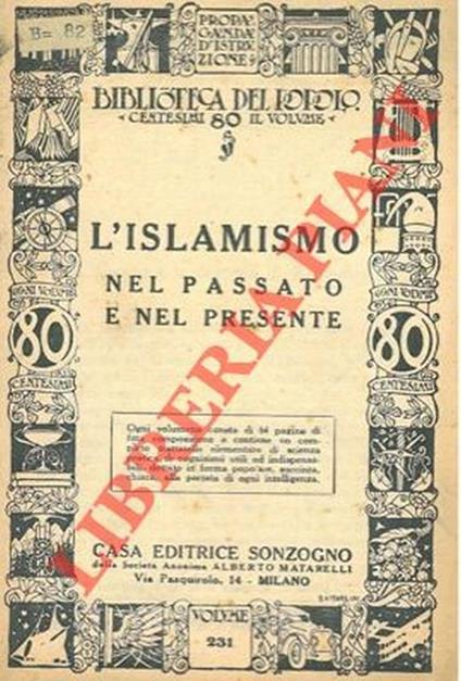 L' islamismo nel passato e nel presente. - Decio Cinti - copertina