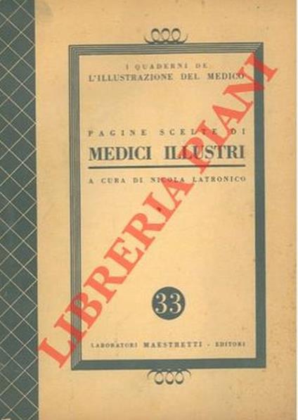 Pagine scelte di medici illustri - Nicola Latronico - copertina