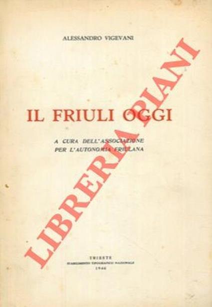 Il Friuli oggi - Alessandro Vigevani - copertina