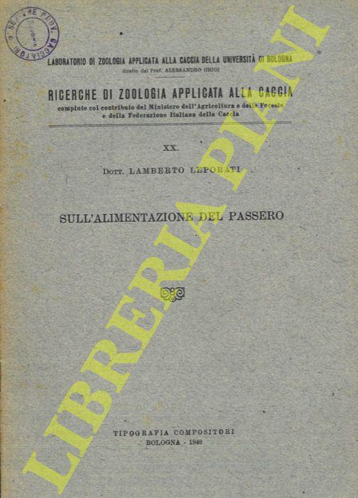 Sull'alimentazione del passero