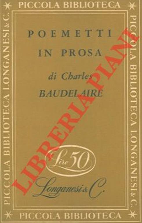 Poemetti in prosa - Charles Baudelaire - copertina