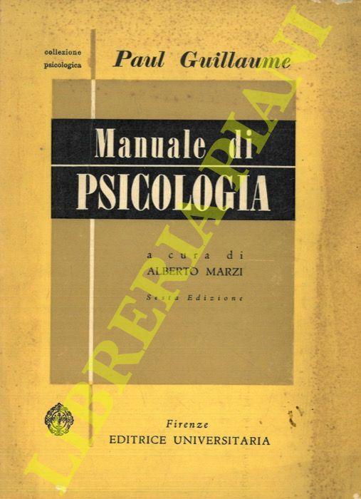 Manuale di psicologia - Paul Guillaume - copertina
