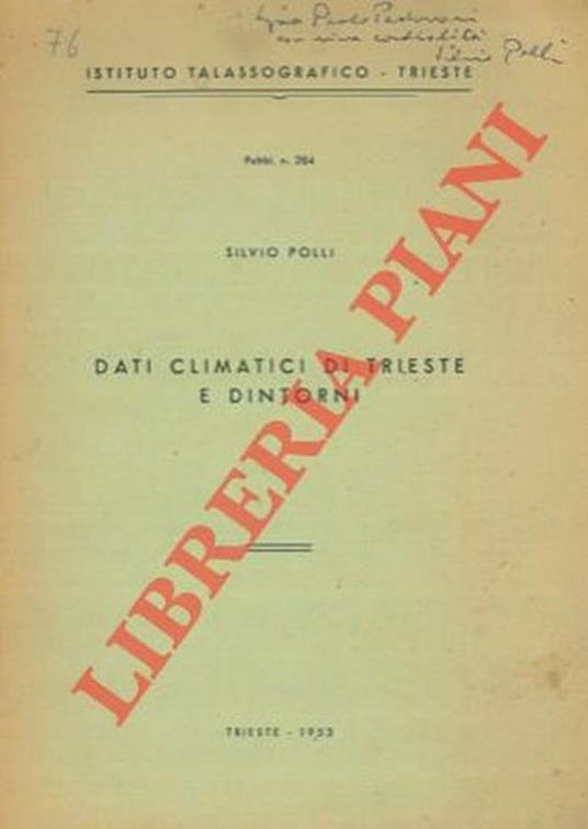 Dati climatici di Trieste e dintorni - Silvio Polli - copertina