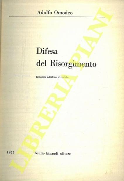 Difesa del Risorgimento - Adolfo Omodeo - copertina