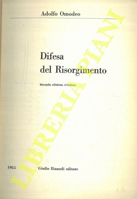 Difesa del Risorgimento - Adolfo Omodeo - copertina