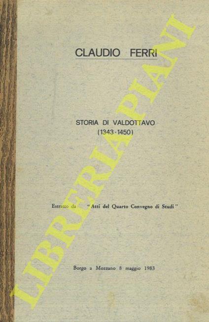Storia di Valdottavo (1343-1450) - Claudio Ferri - copertina
