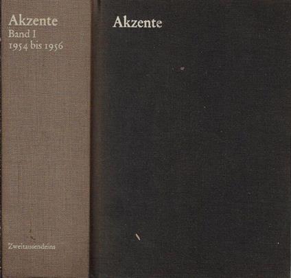 Akzente band I 1954 bis 1956 - Hans Bender - copertina