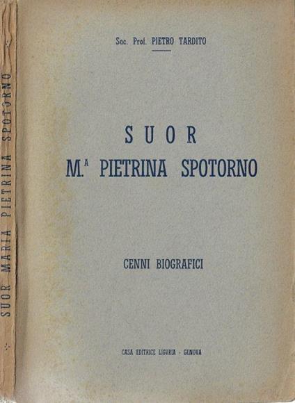 Suor M.a Pietrina Spotorno - copertina