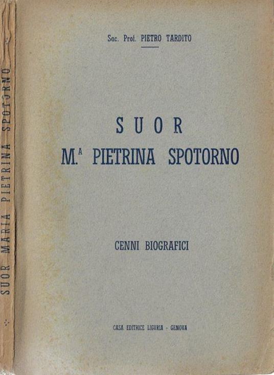 Suor M.a Pietrina Spotorno - copertina