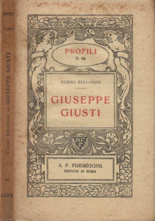 Giuseppe Giusti - Egidio Bellorini - copertina