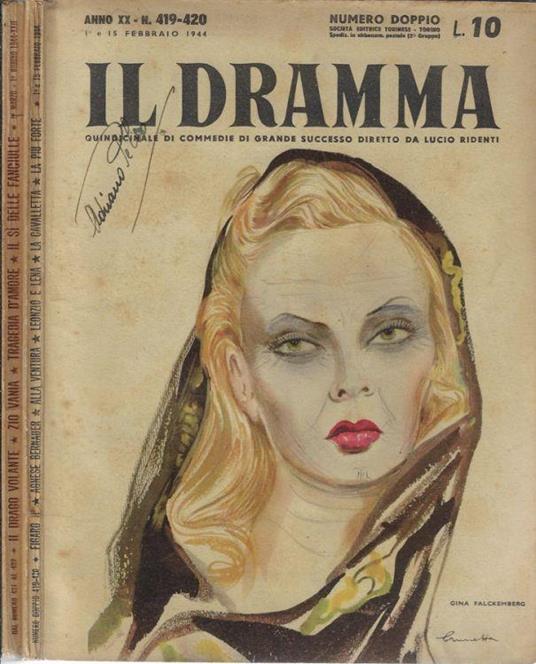 Il dramma anno 1944 N. 419-420, 421-422-423-424-425-426-4257 - Lucio Ridenti - copertina