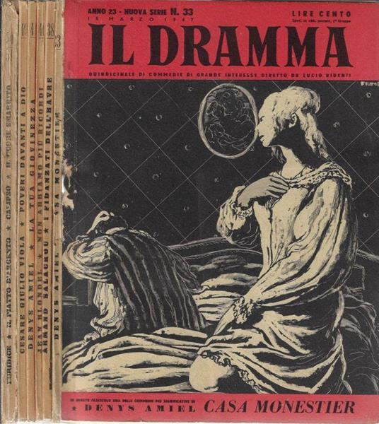 Il dramma anno 1947 N. 33, 38, 40, 41, 49, 50-51 - Lucio Ridenti - copertina