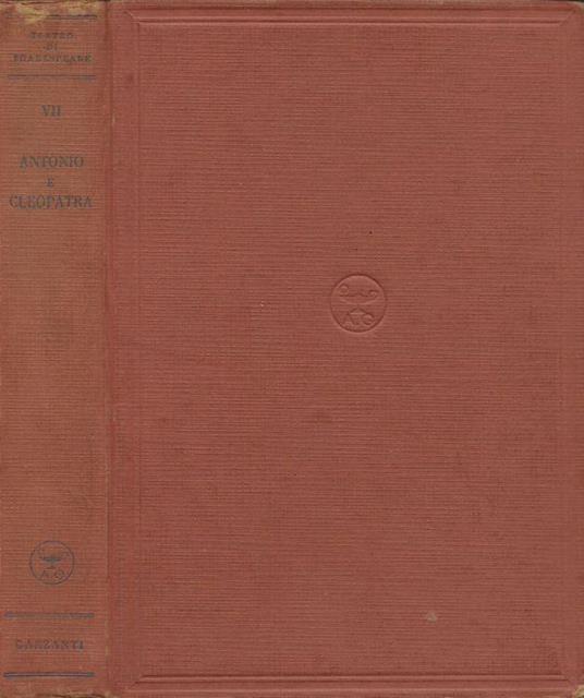 Antonio e Cleopatra - William Shakespeare - copertina