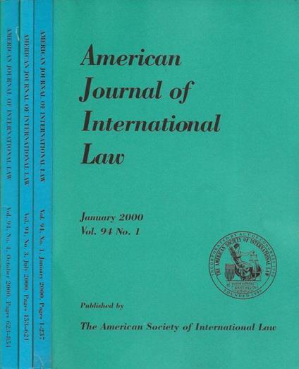 American Journal of International Law - copertina