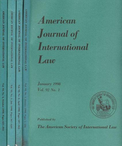 American Journal of International Law - copertina