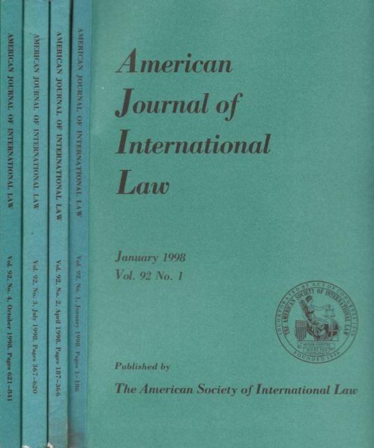 American Journal of International Law - copertina