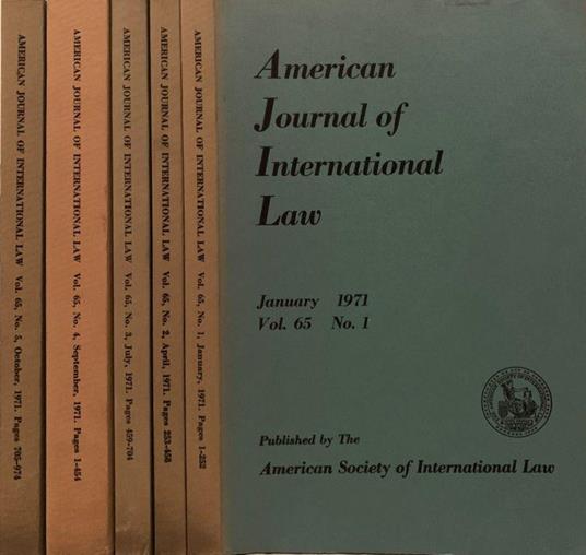 The American Journal of International Law - copertina