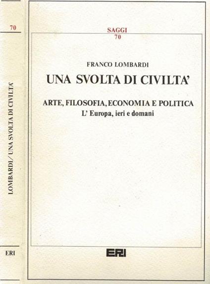 Una svolta di civiltà - Franco Lombardi - copertina