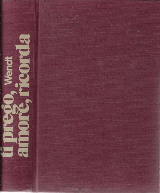 Ti prego, amore, ricorda - Stephen Wendt - copertina