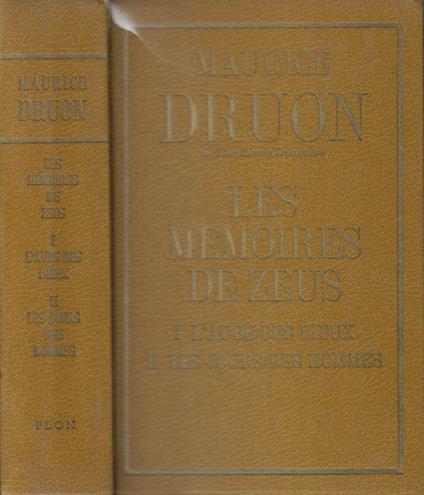 Les memoires de Zeus - Maurice Druon - copertina