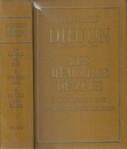 Les memoires de Zeus - Maurice Druon - copertina