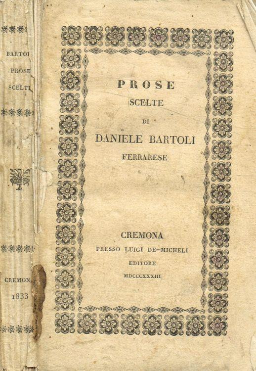 Prose scelte - Daniello Bartoli - copertina