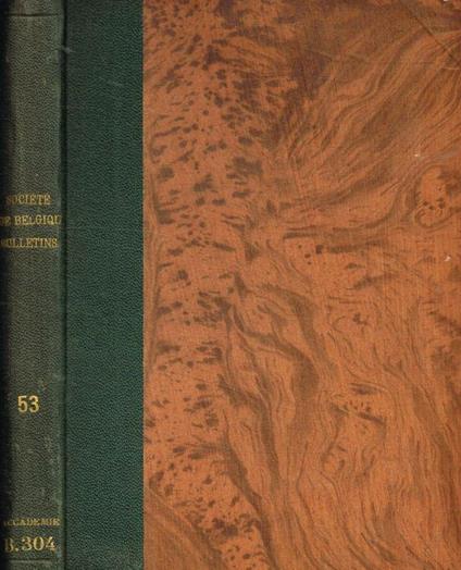 Bulletin de la Société Royale de botanique de Belgique. Tome LIII deuxieme serie, tome III, 1914 - copertina